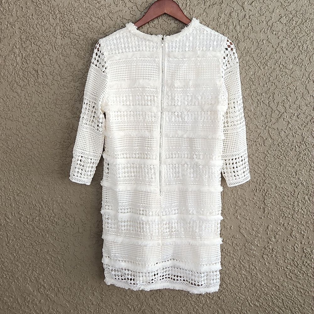REVOLVE Elliatt Crochet Fringe Dress White - Picture 5 of 7